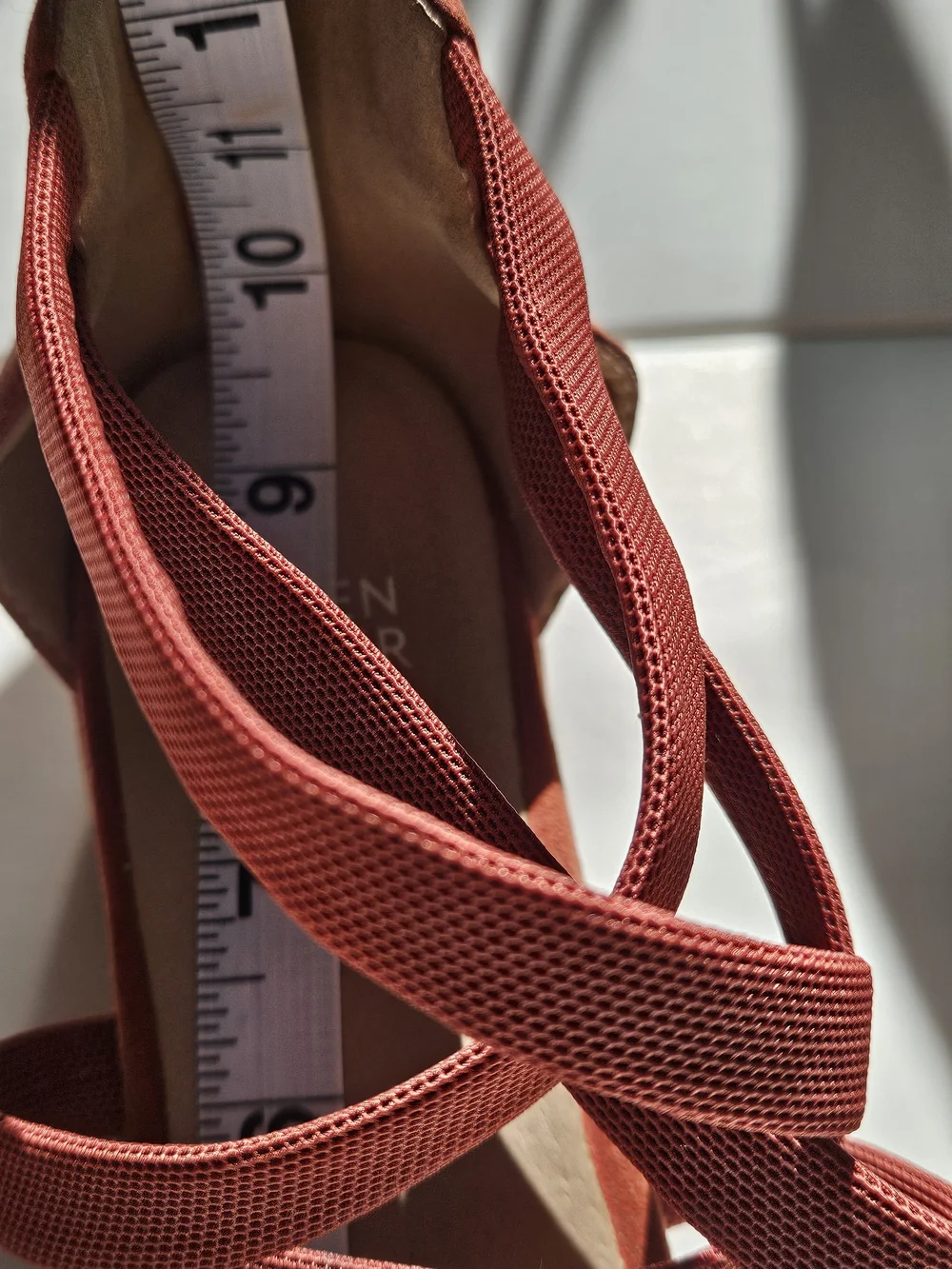 Eileen Fisher Juku Rust Suede Strappy Pointed Toe Block Heel Shoes Size 8 NWOT
